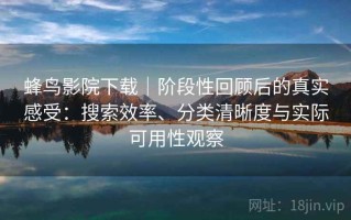 蜂鸟影院下载｜阶段性回顾后的真实感受：搜索效率、分类清晰度与实际可用性观察