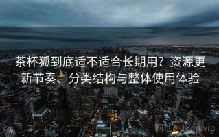 茶杯狐到底适不适合长期用？资源更新节奏、分类结构与整体使用体验