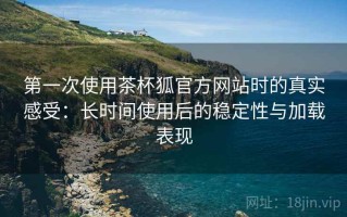 第一次使用茶杯狐官方网站时的真实感受：长时间使用后的稳定性与加载表现