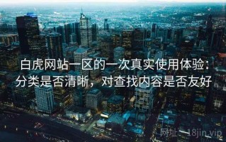白虎网站一区的一次真实使用体验：分类是否清晰，对查找内容是否友好
