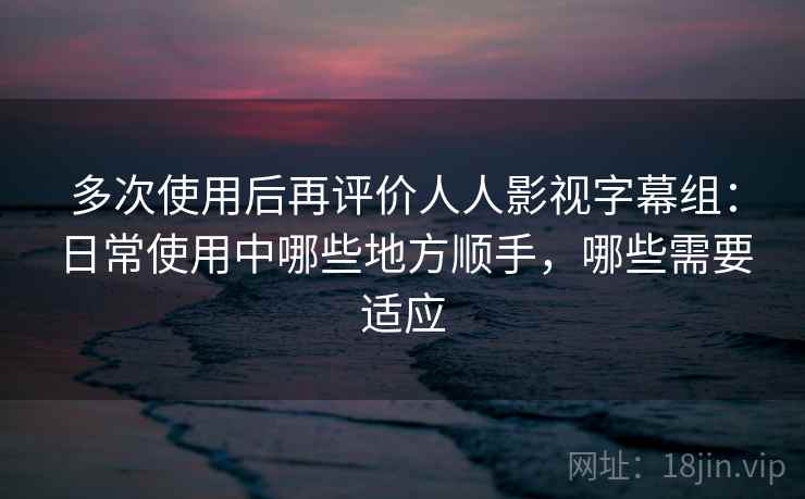多次使用后再评价人人影视字幕组：日常使用中哪些地方顺手，哪些需要适应-第2张图片